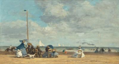 Strand bei trouville von eugène boudin