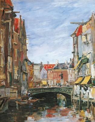 La place dordrecht von eugène boudin in gelbton