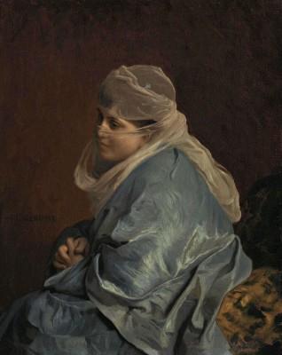 Frau von konstantinopel im freien feld