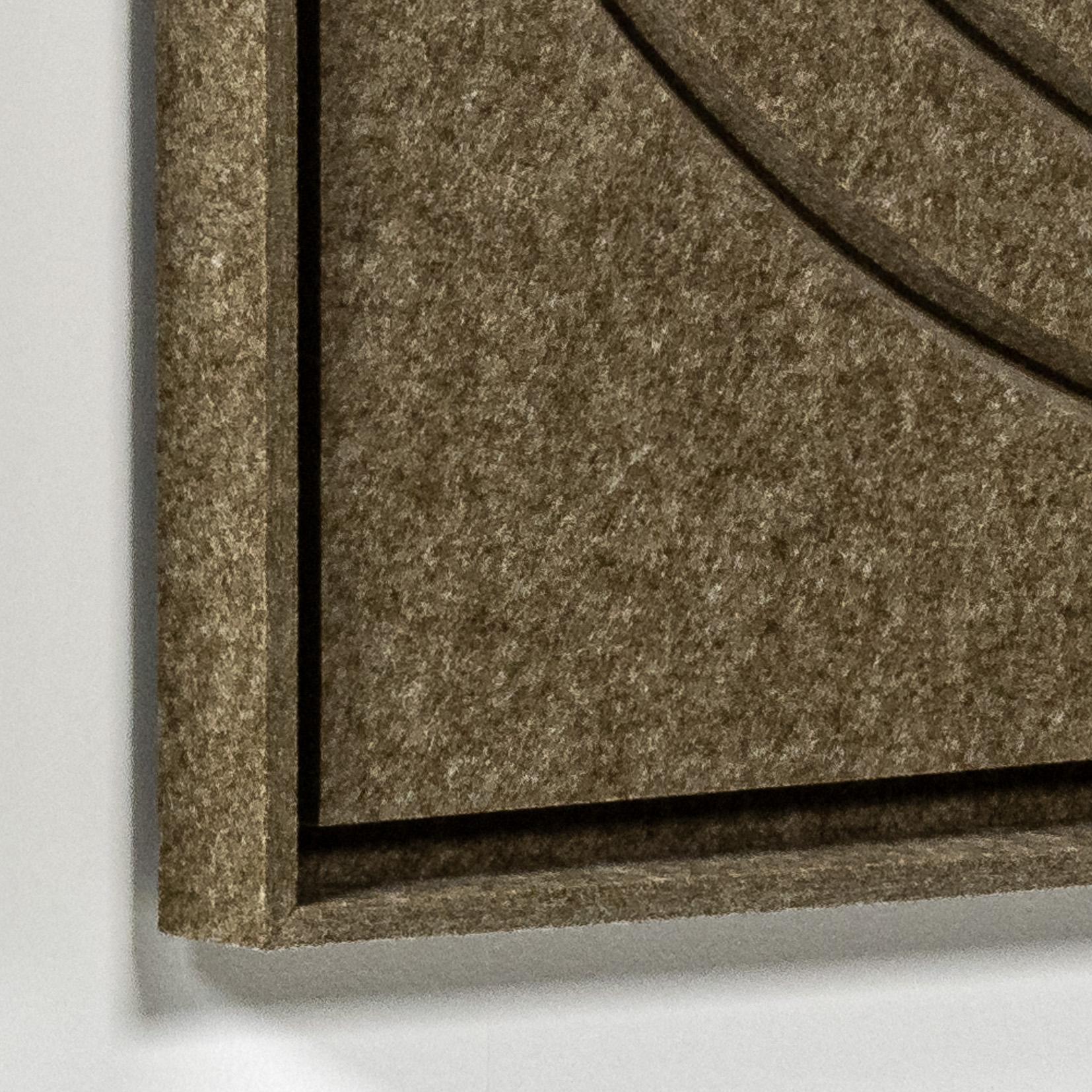 Akustikbild Aura Olive Mist - schallabsorbierendes 3D Filz Wandbild, 2er-Set detail preview