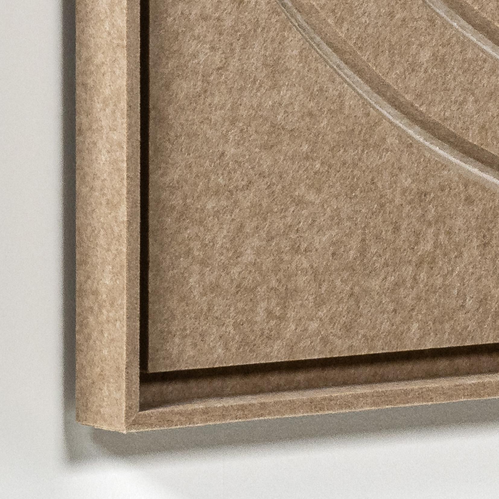 Akustikbild Aura Pale Sand - schallabsorbierendes 3D Filz Wandbild, 2er-Set detail preview