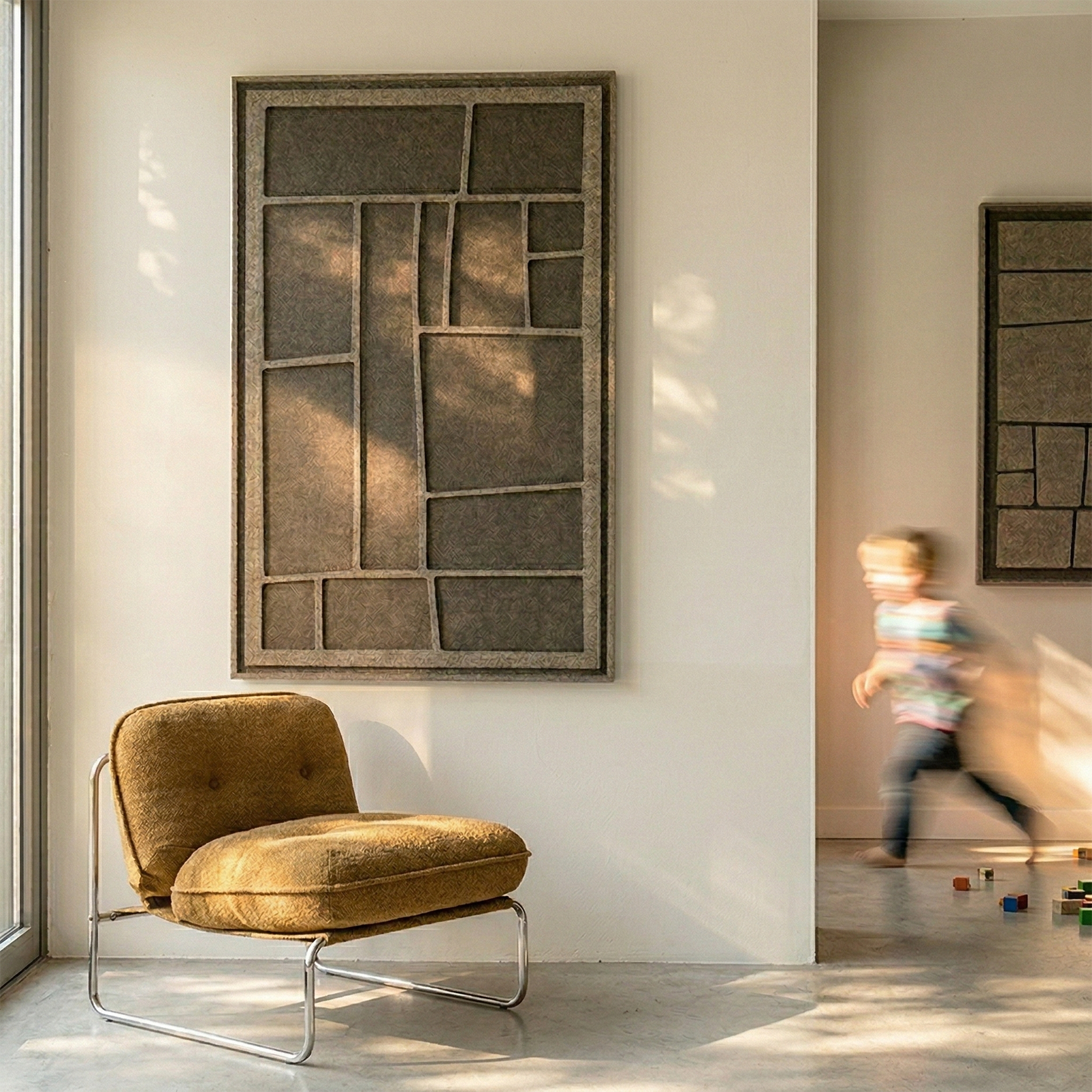 Artura Olive Mist 3D Filzkunst Paneel