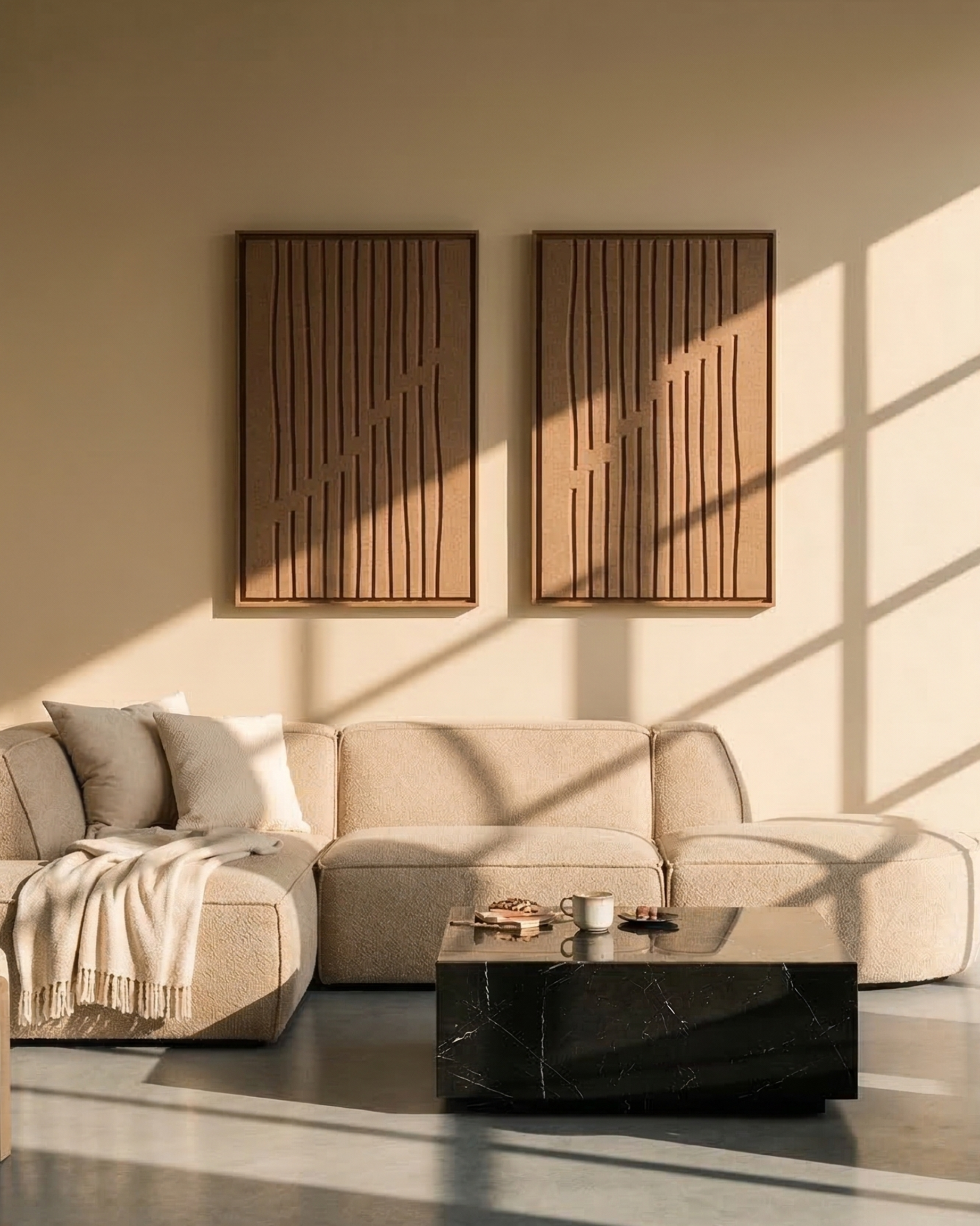 Linoa Soft Dune 3D Filzkunst Paneel