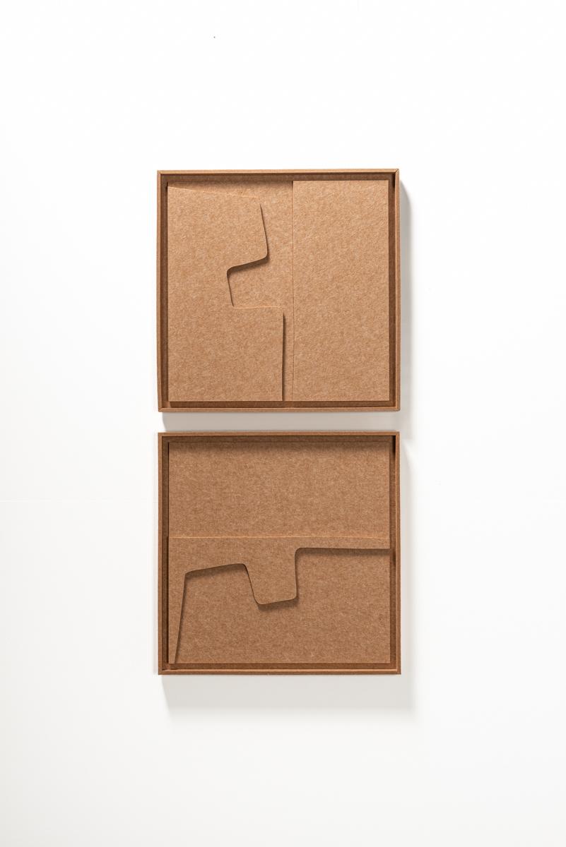 Akustikbild Estile Soft Dune - schallabsorbierendes 3D Filz Wandbild, 2er-Set
