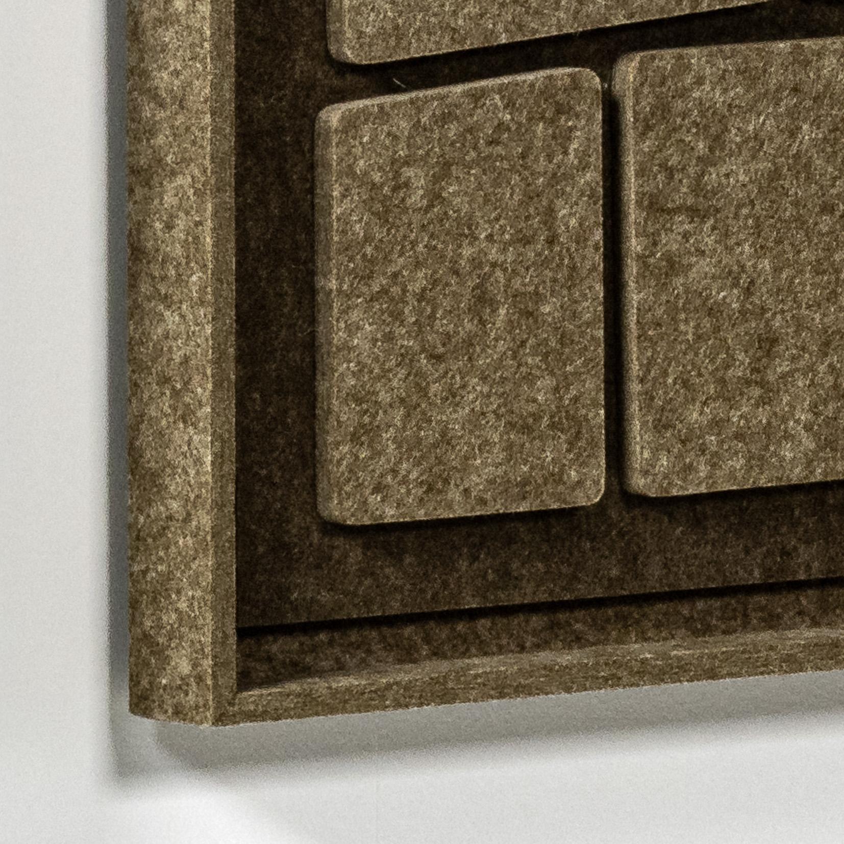 Akustikbild Modura Olive Mist - schallabsorbierendes 3D Filz Wandbild, 2er-Set detail preview