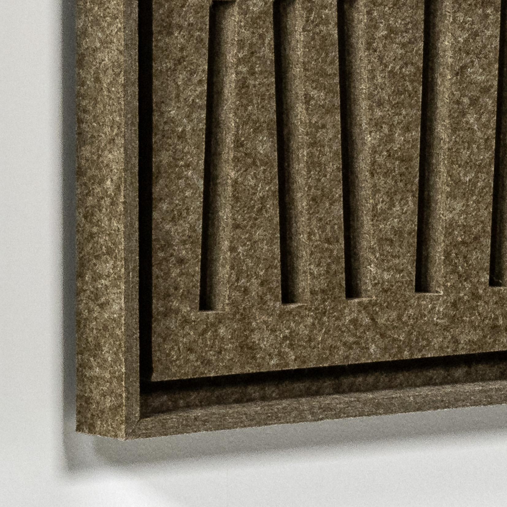 Akustikbild Harmoni Olive Mist - schallabsorbierendes 3D Filz Wandbild, 2er-Set detail preview