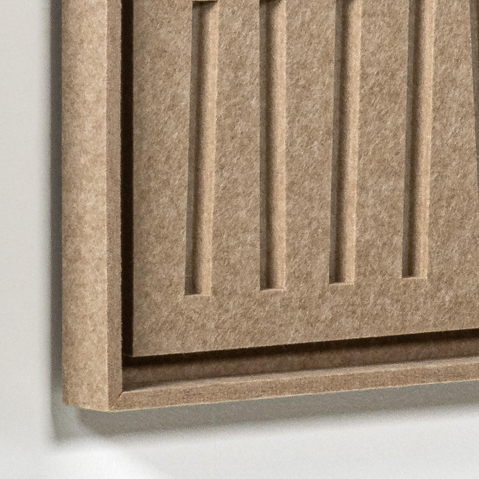 Akustikbild Harmoni Pale Sand - schallabsorbierendes 3D Filz Wandbild, 2er-Set detail preview