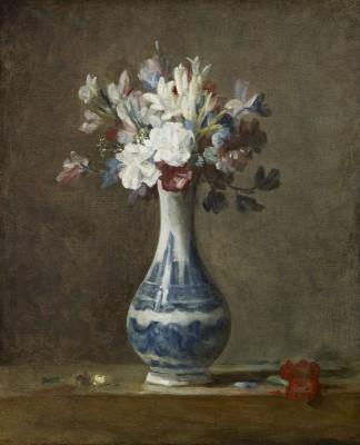 A vase of flowers von jean-baptiste-siméon chardin