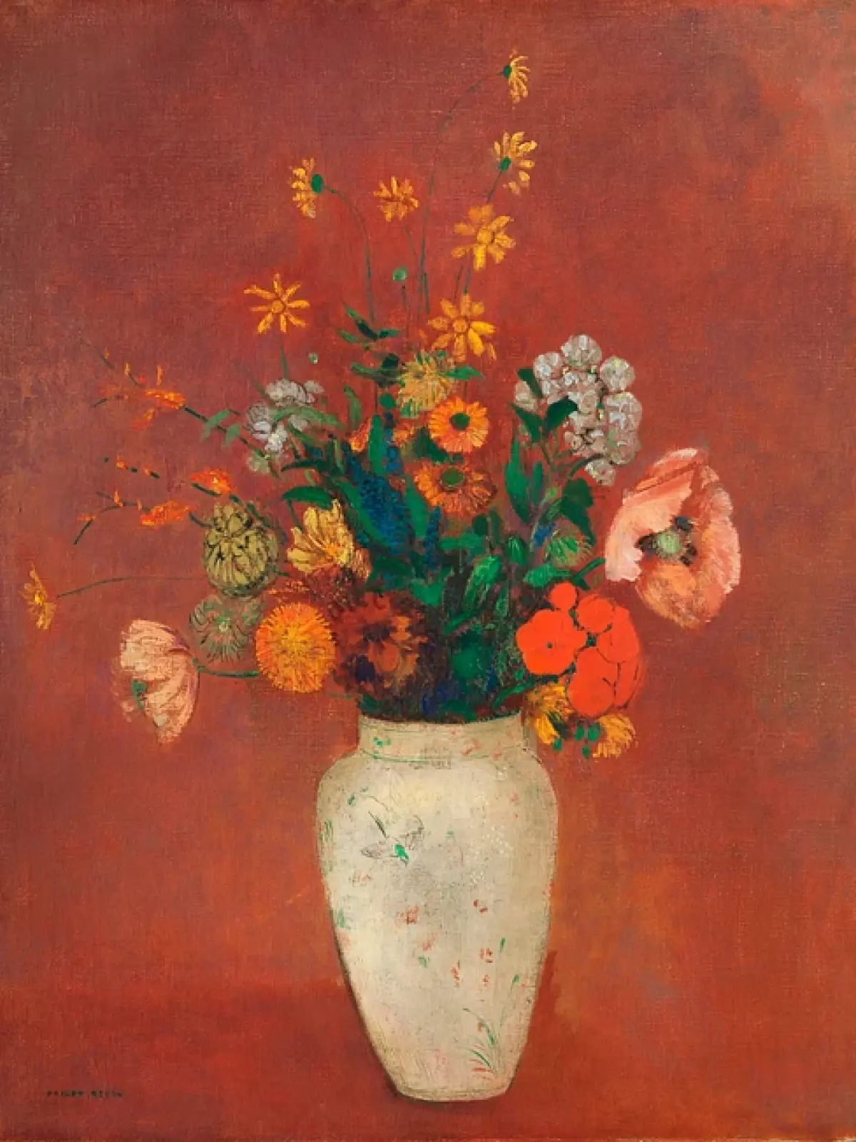 Strauß in einer chinesischen Vase