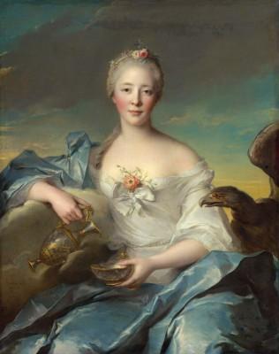 Madame le fevre de caumartin als hebe im freien