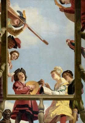 Musikalische szene auf einem balkon - artwork in frame preview