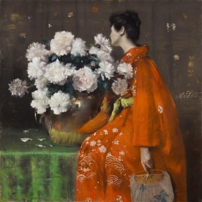 Peonies im grünen außenraum