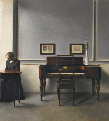 Piano im lichtspiel von vilhelm hammershøi