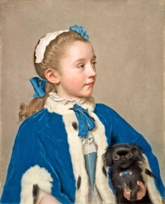 Portrait der siebenjährigen maria frederike im freien - artwork in frame preview