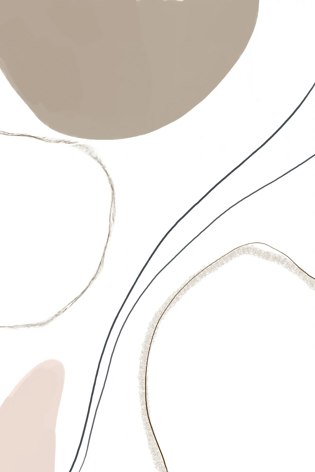 Abstrakte linienkunst mit outdoor-szene