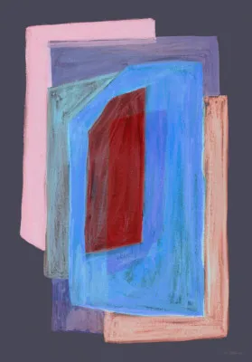 Geometrische abstraktion in pastellfarben