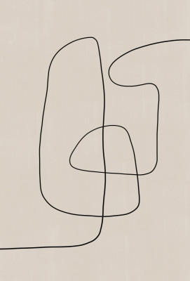 Curved line dance, minimale linienkunst für wohnräume