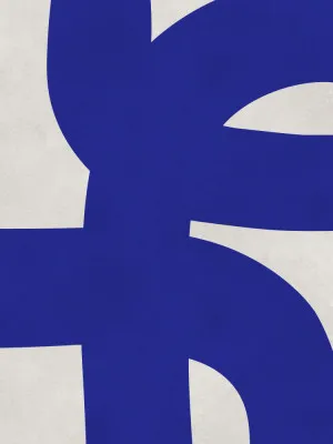 Undulierende kurven in electric blue