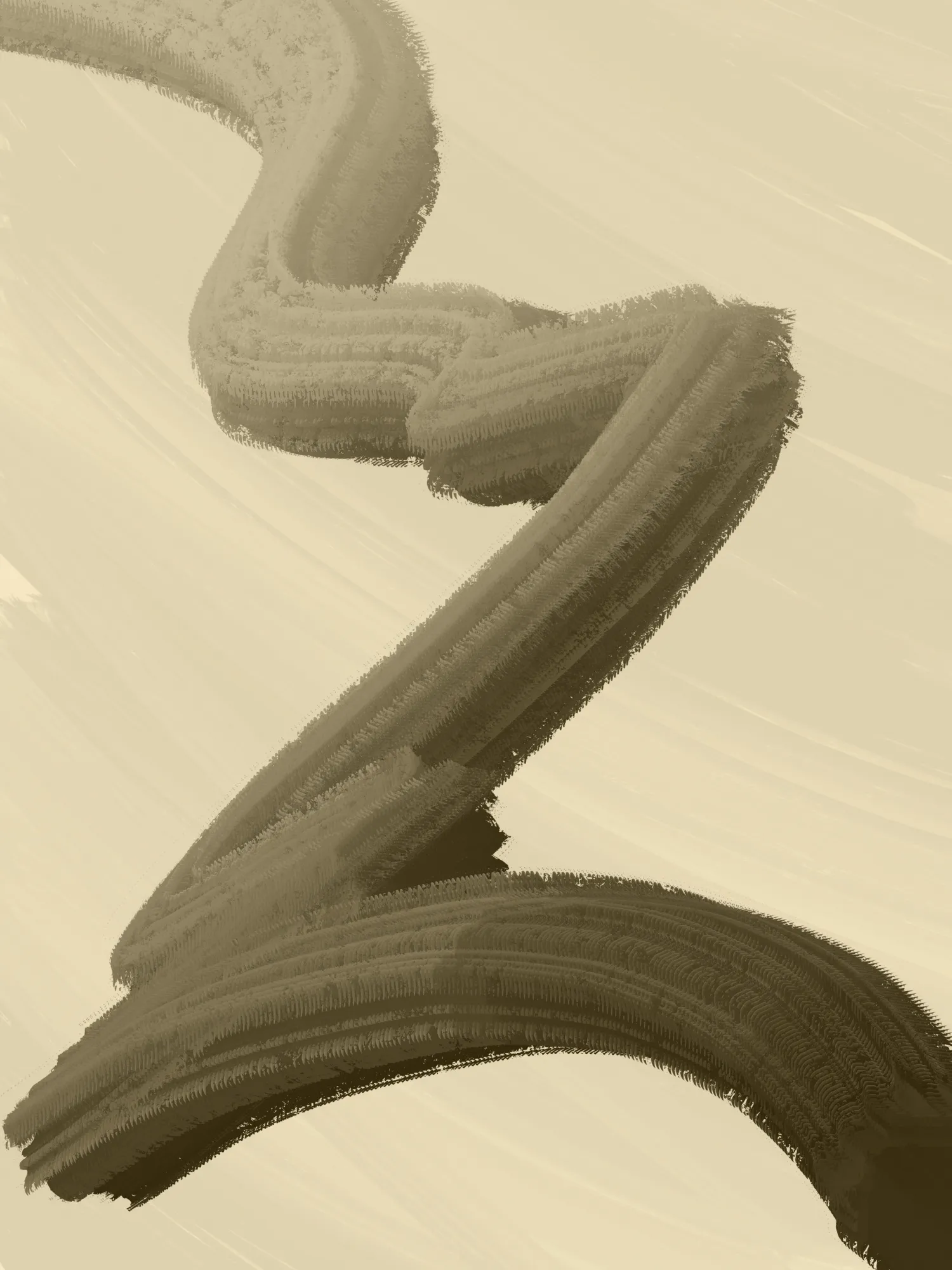 Flowing Abstract Brushstroke
