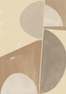 Geometrische harmonie in sanften beige- und brauntönen