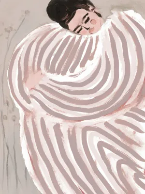 Cozy embrace von treechild in pastellfarben