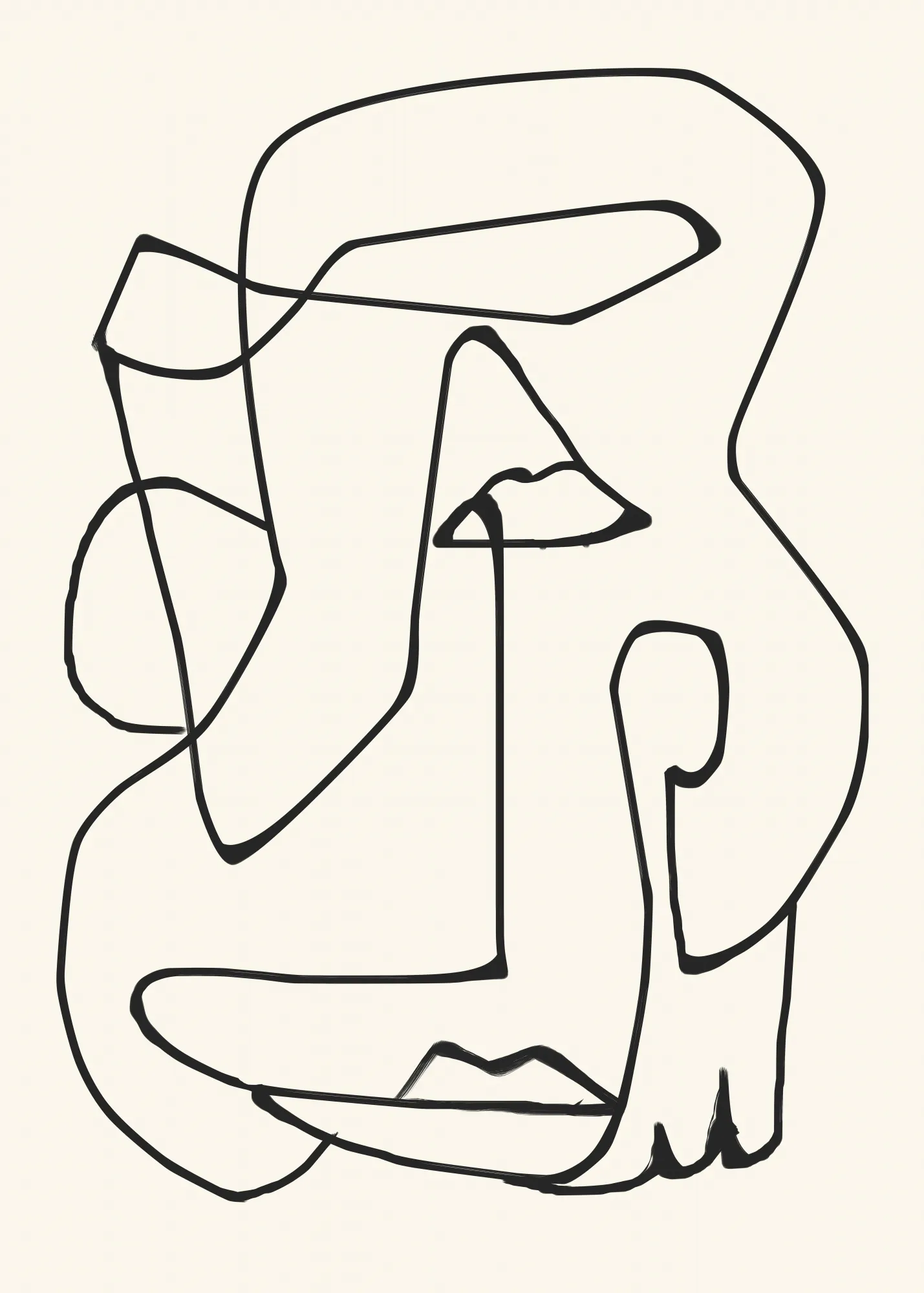 Abstract line art von thingdesign in schwarz-weiß
