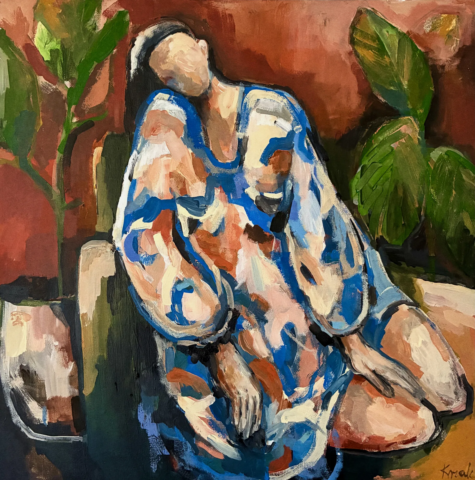 Alice im grünblauen außenraum