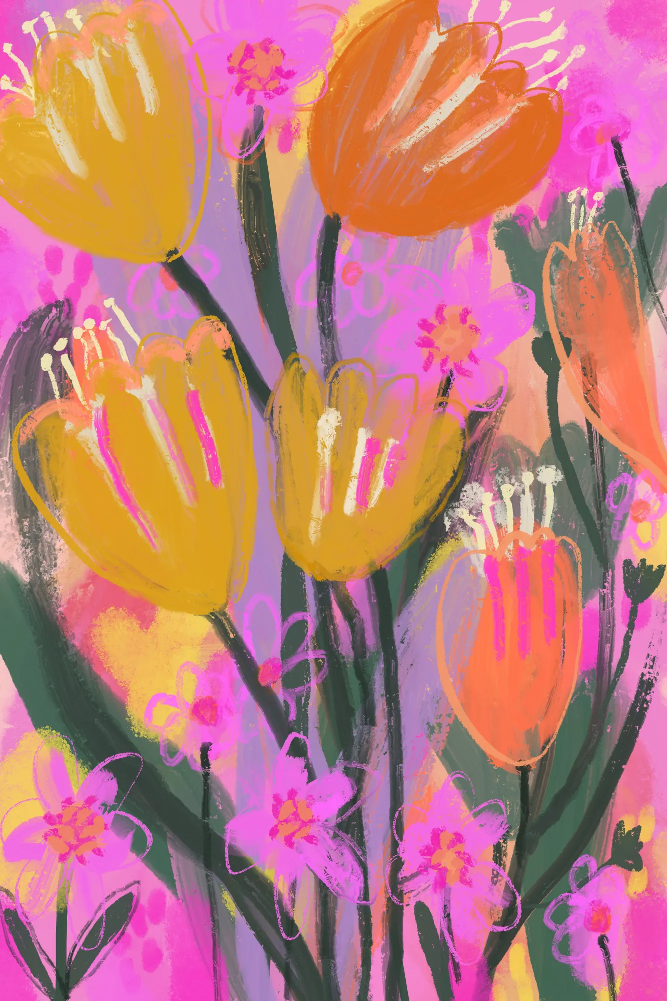 Vibranter tanz der blüten von treechild