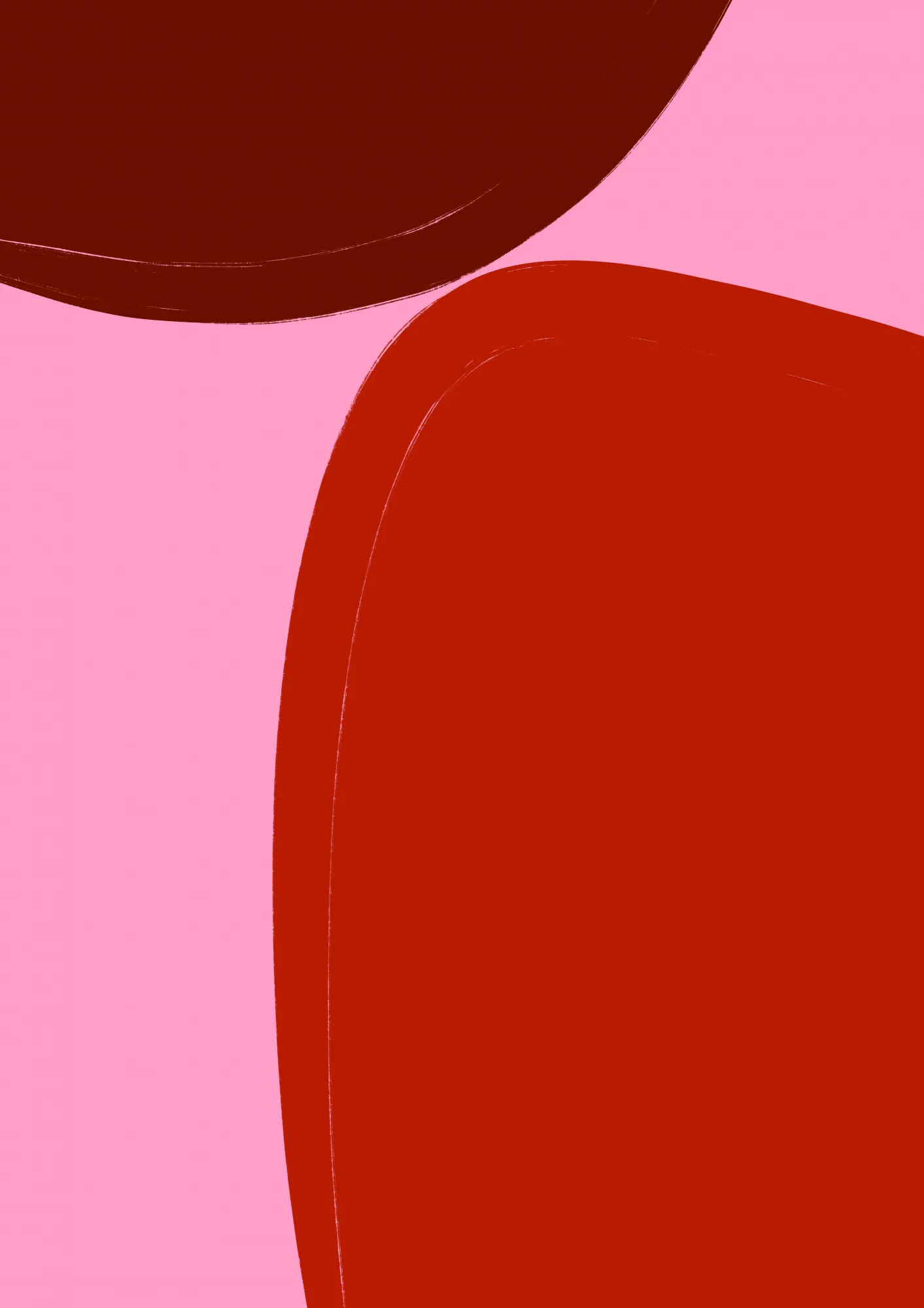 Curved red shapes von athene fritsch