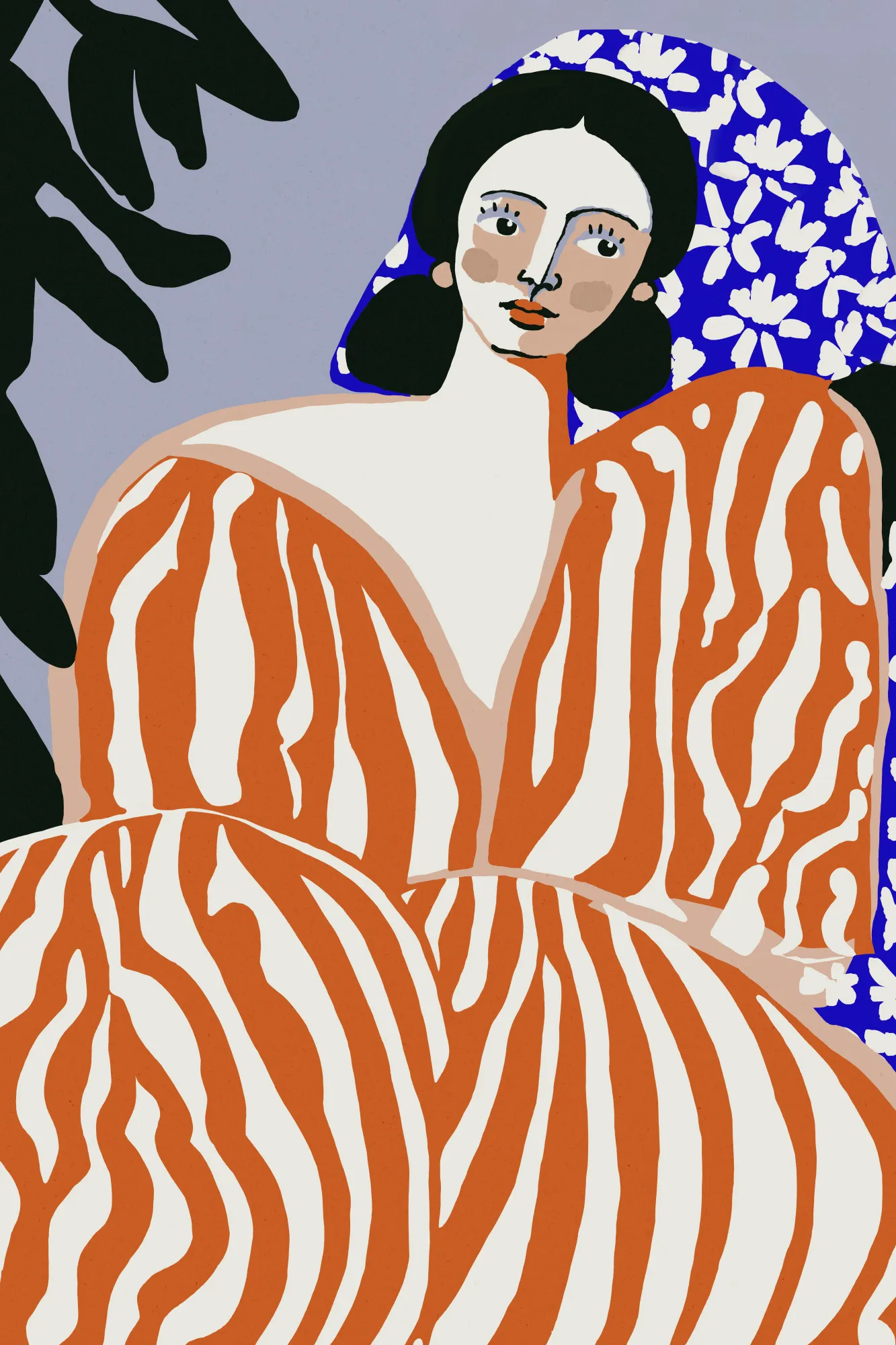 Zebra elegance von treechild in lebhaftem pop-art stil