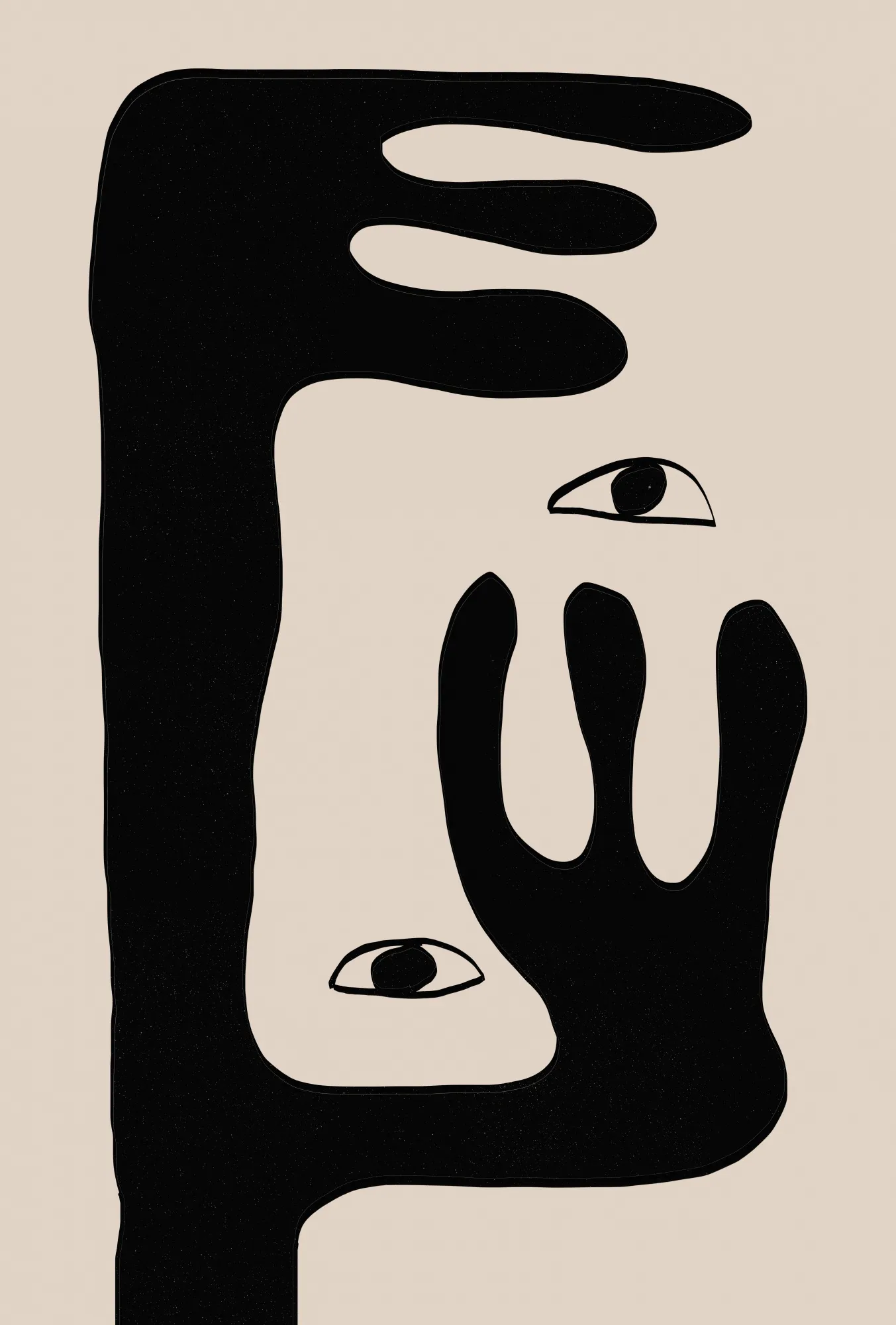 Surrealer blick in geometrischer szenerie