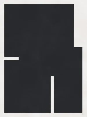 Schwarze und weiße geometrie in aquarell