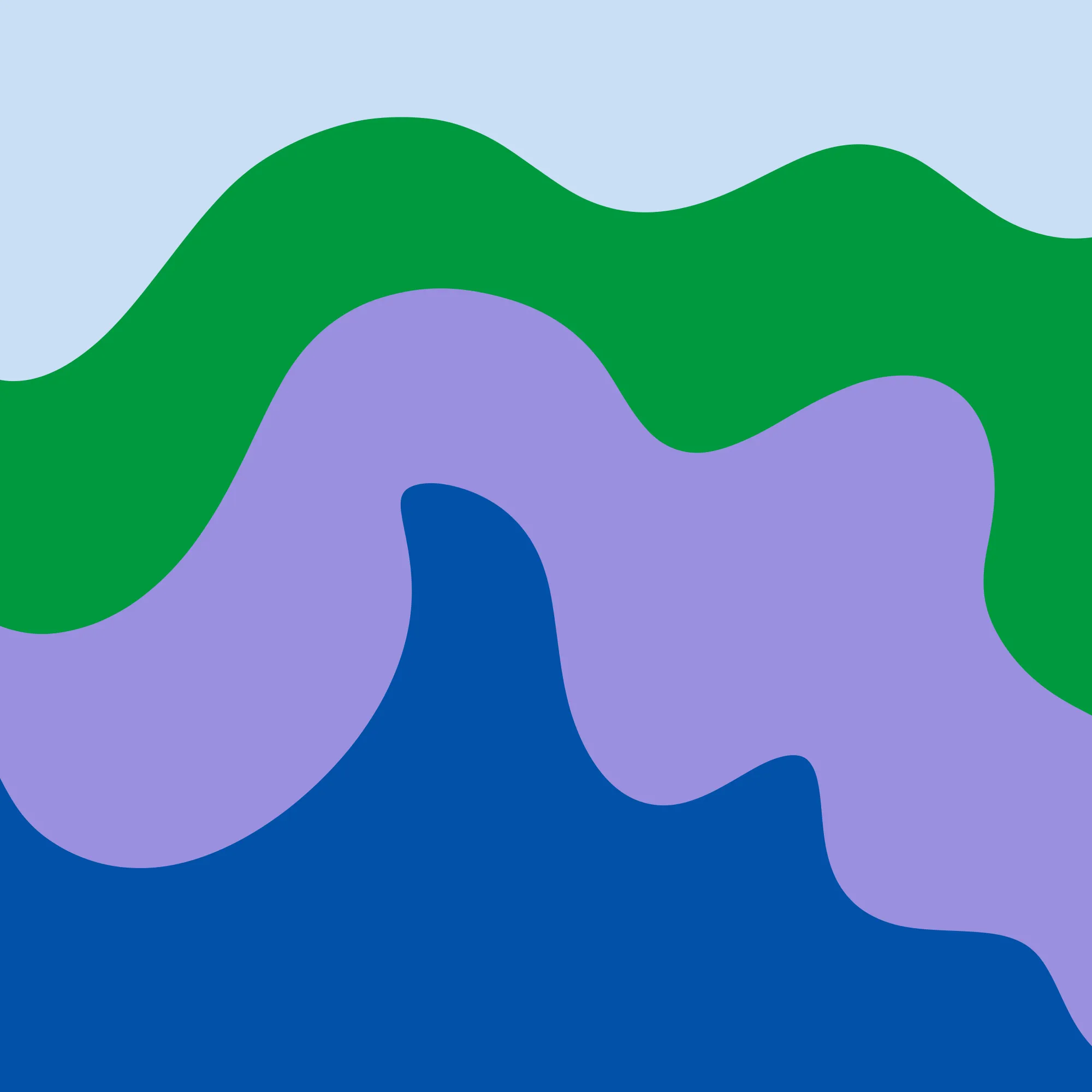 Abstrakte landschaft mit farbigen wellen