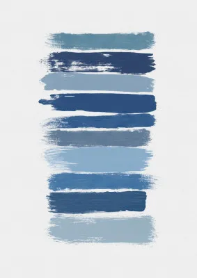 Abstrakte outdoor-szene in blauen ombré-tönen