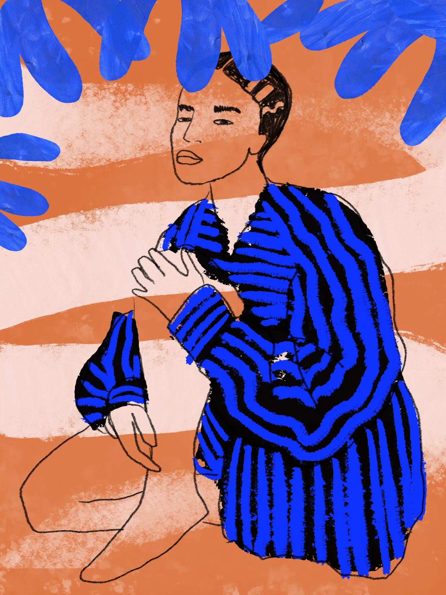 Blue striped dreams von treechild in vertikalformat