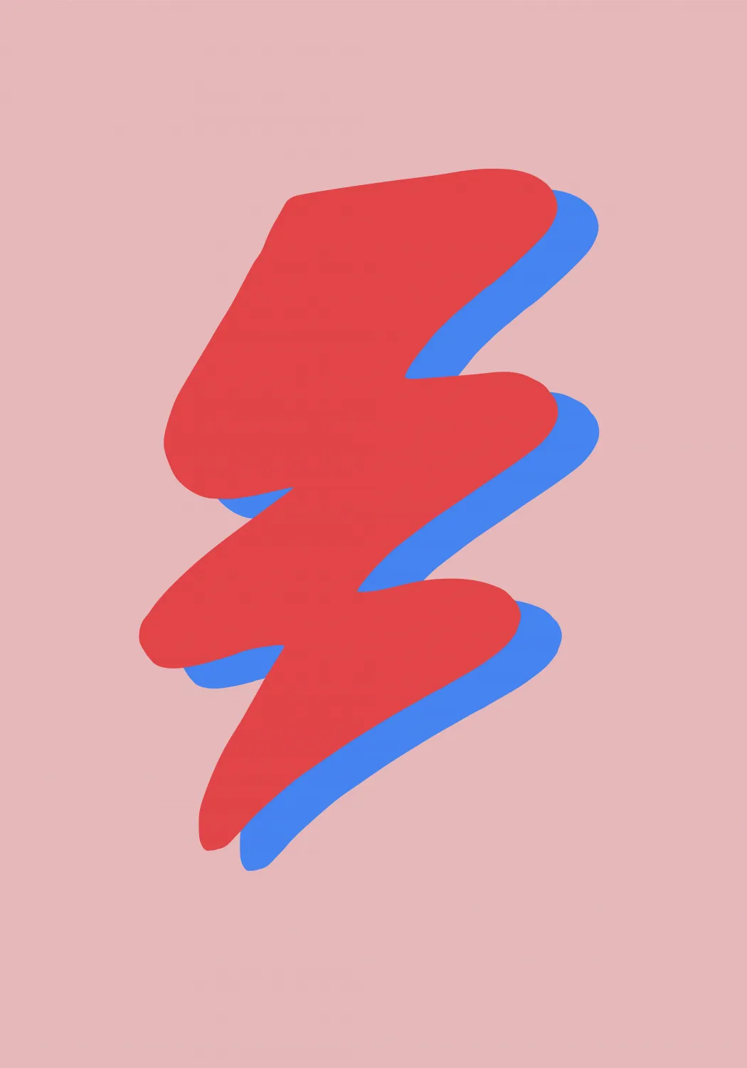 Lightning in rosa: kraftvolle illustration im hochformat