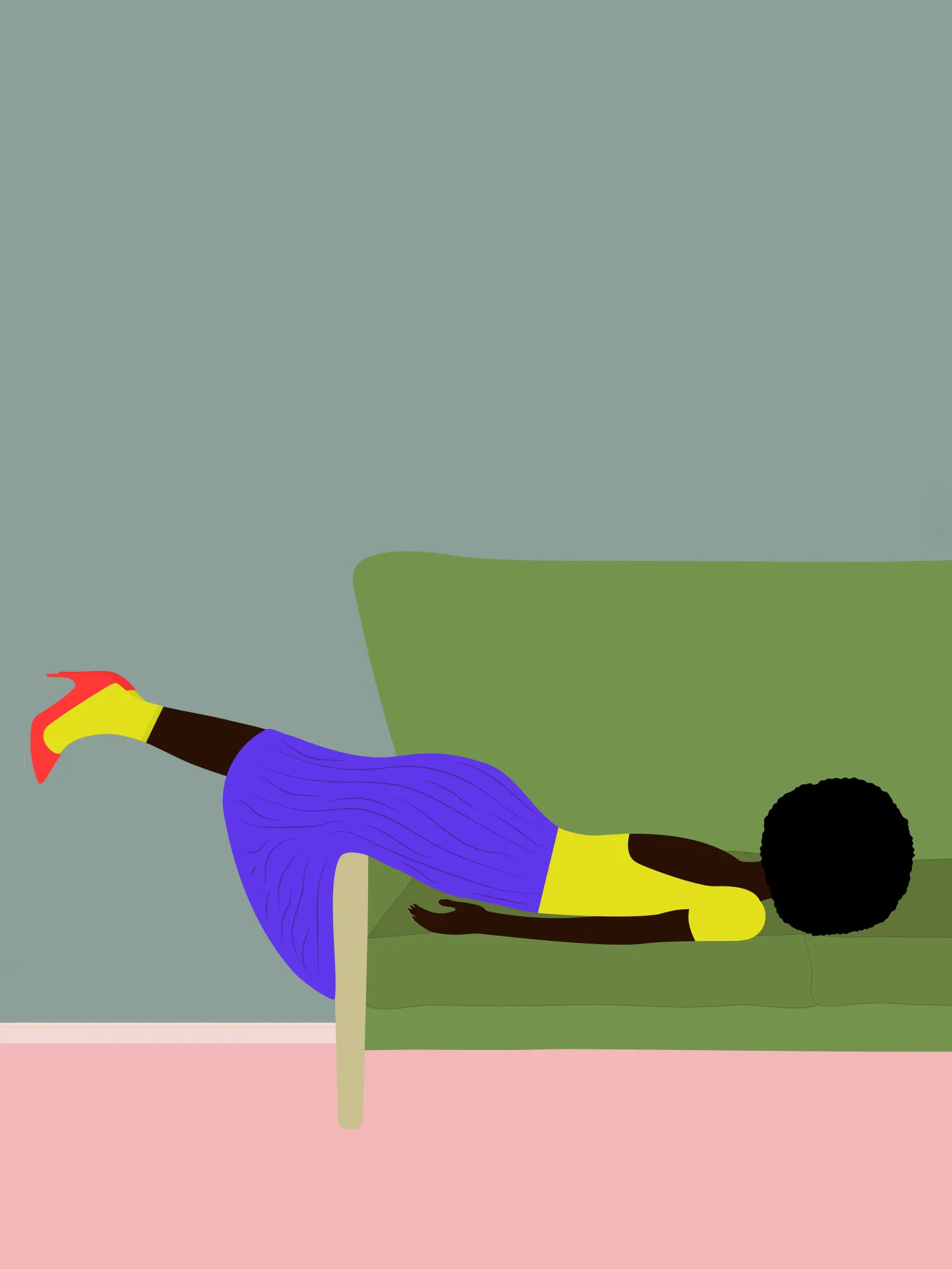 Wendy's mood: porträt einer ruhenden frau im außenbereich