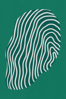 Line art confined in space-green von little dean