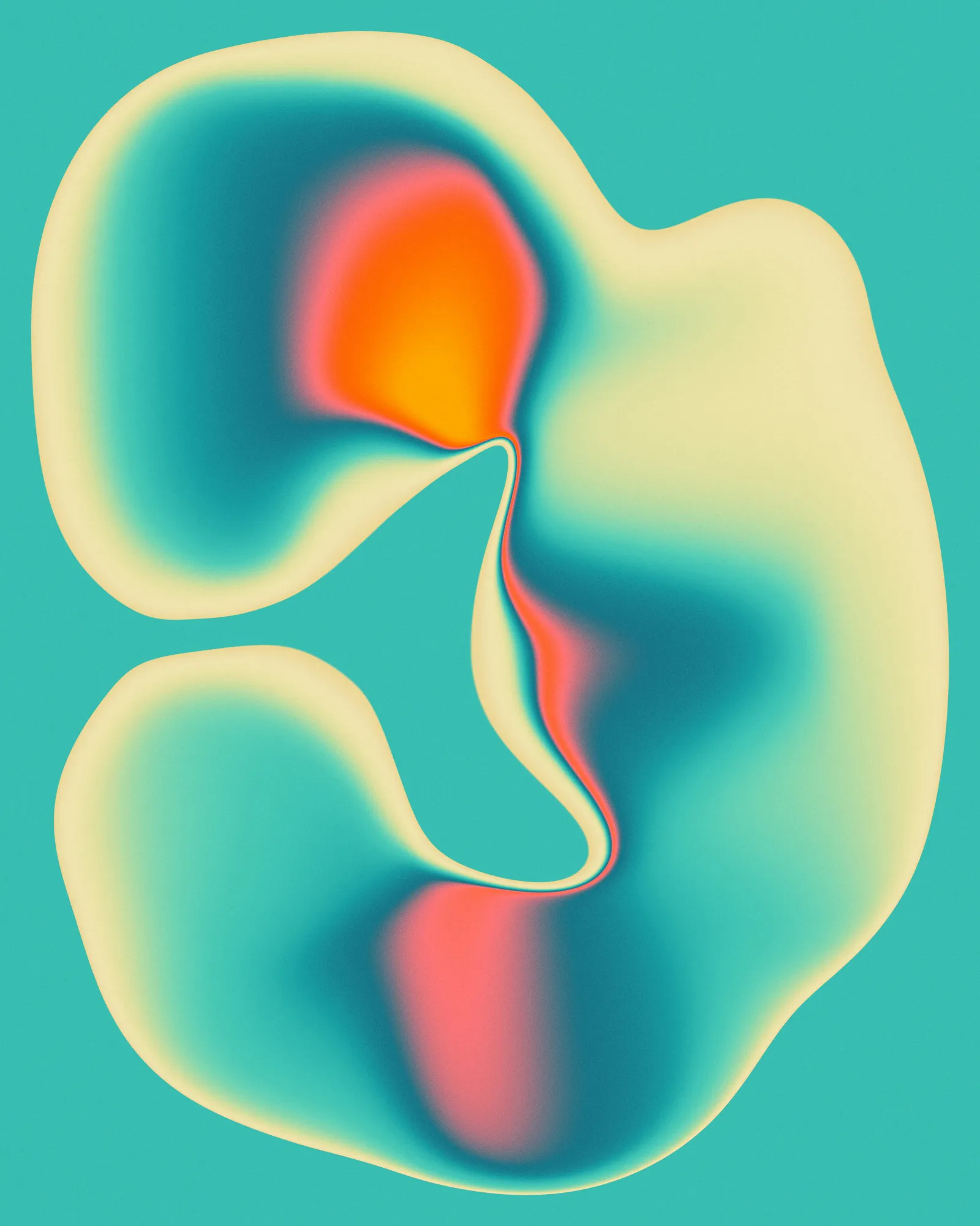 Vertikale abstraktion in blauen farbverläufen von jazzberry blue