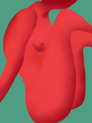 Color nude 19 von little dean in vertikaler illustration