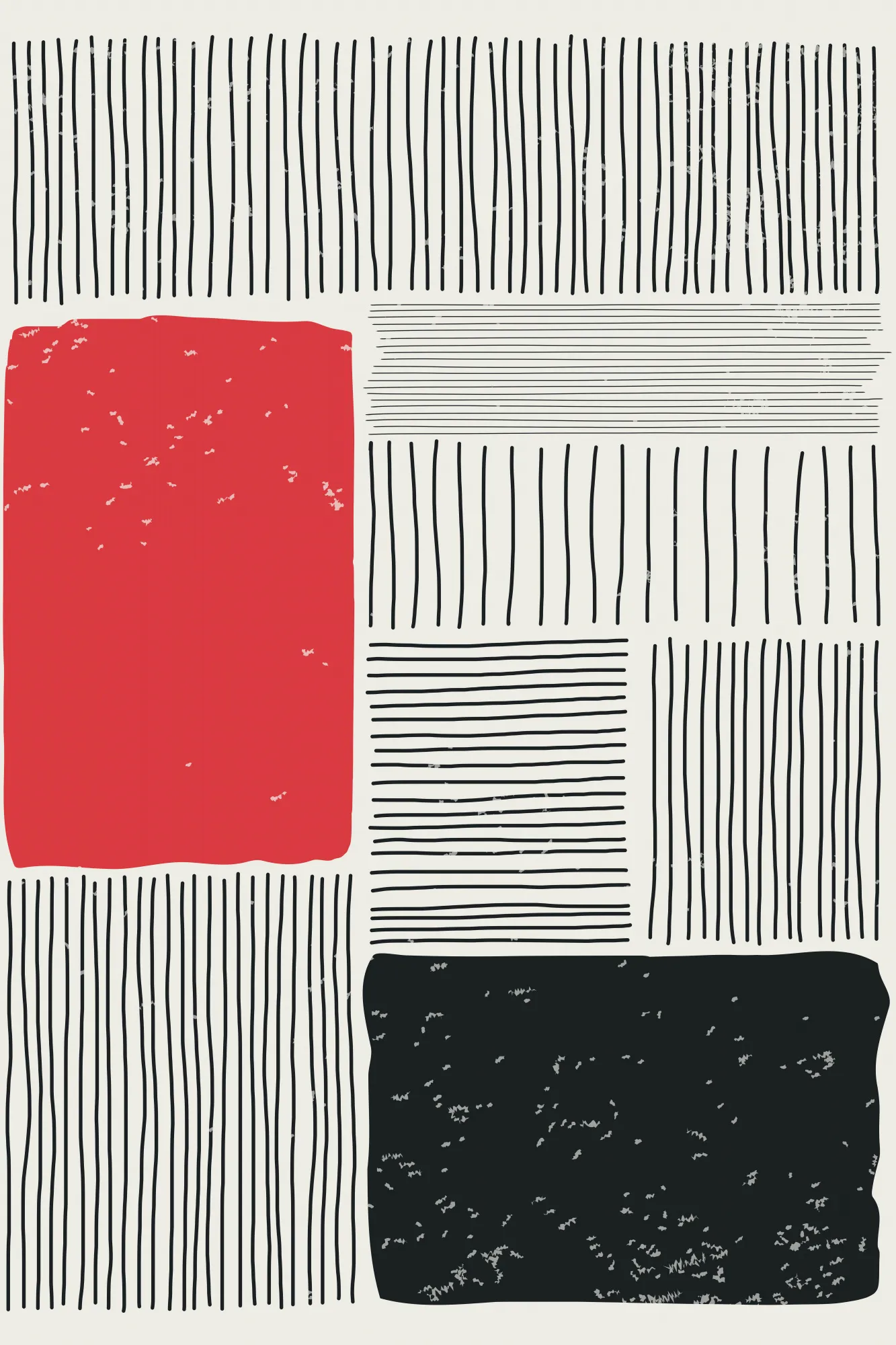 Subtile linienserie #4 in rot