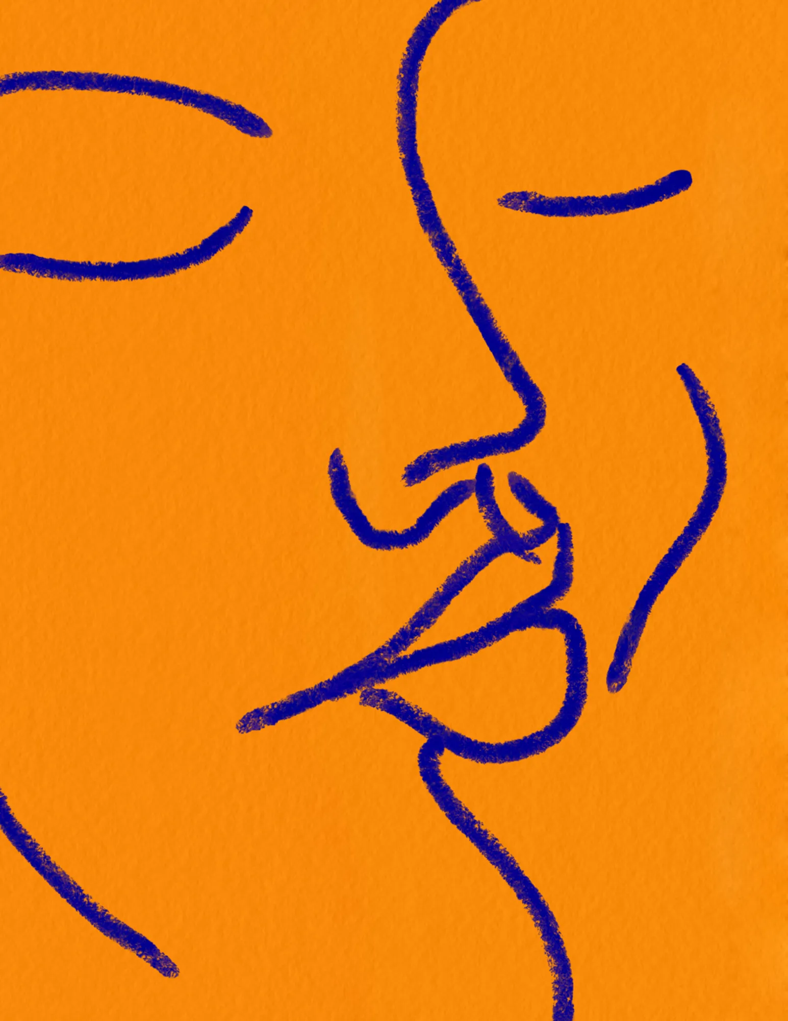 Stille momente im orangen licht