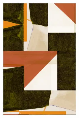 Terra firma geometry von cartissi in orange und braun