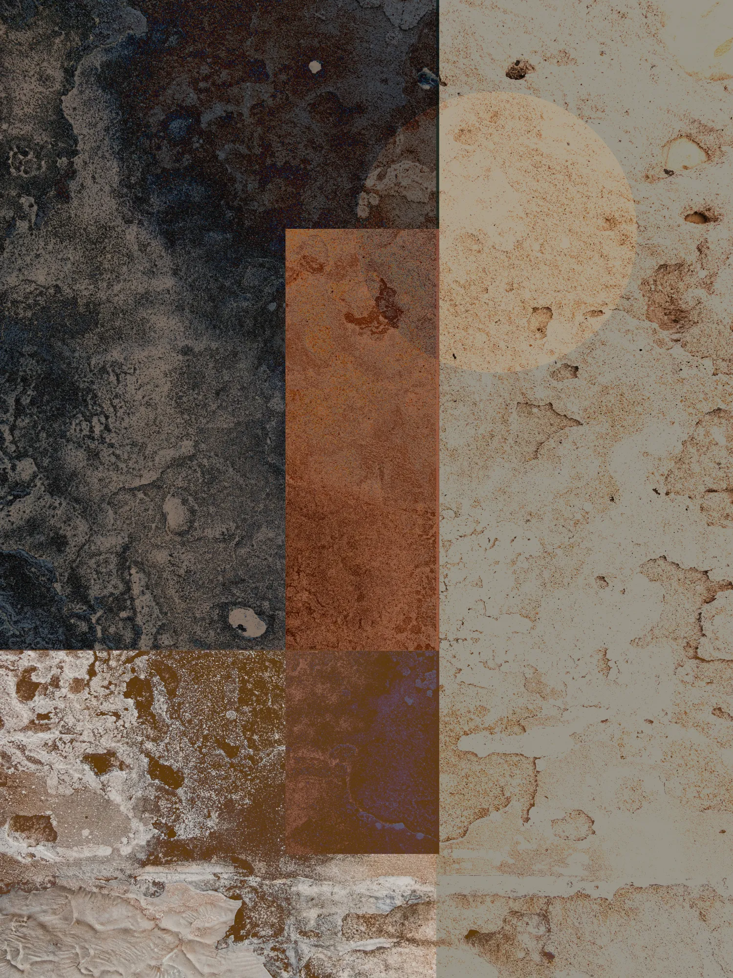 Vintage wanddekor mit erdigen geometrien