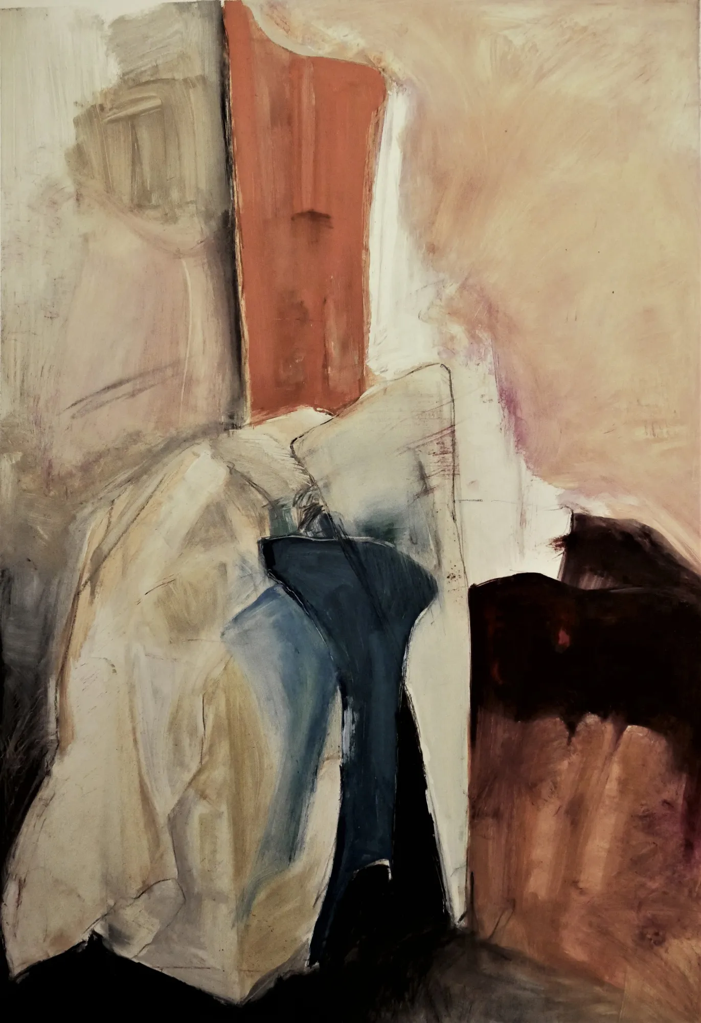 Abstraktes stilleben mit herbstlichen farbtönen