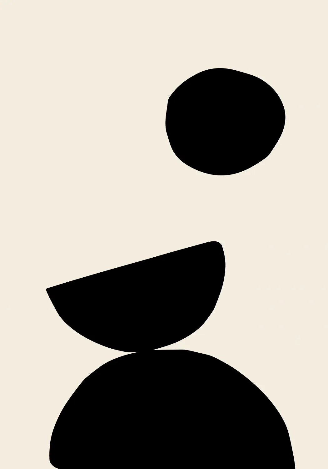 Organische formen im minimalistischen outdoor-motiv