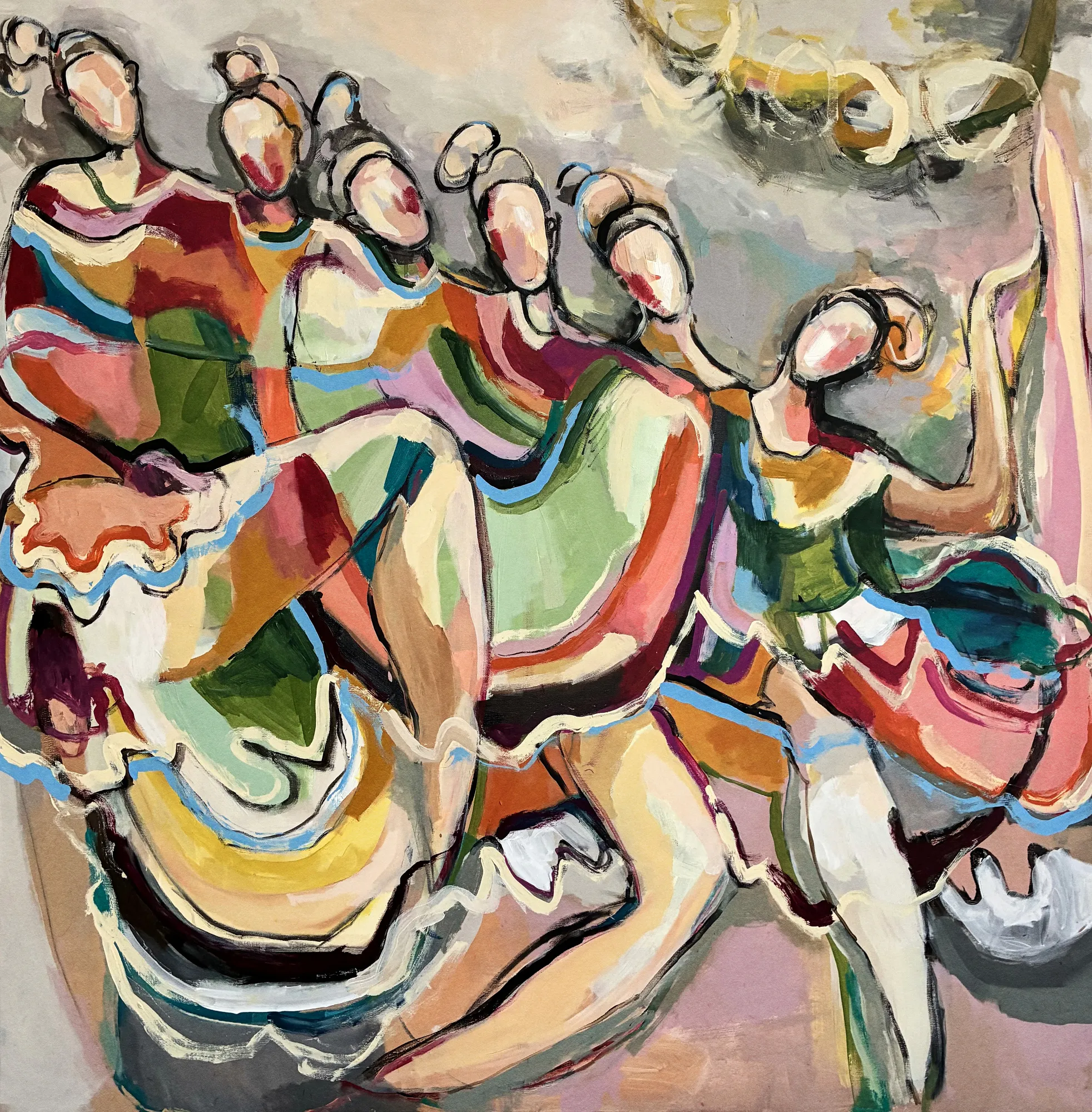 Cancan von Magdalena Krzak in lebhafter vertikaler Illustration