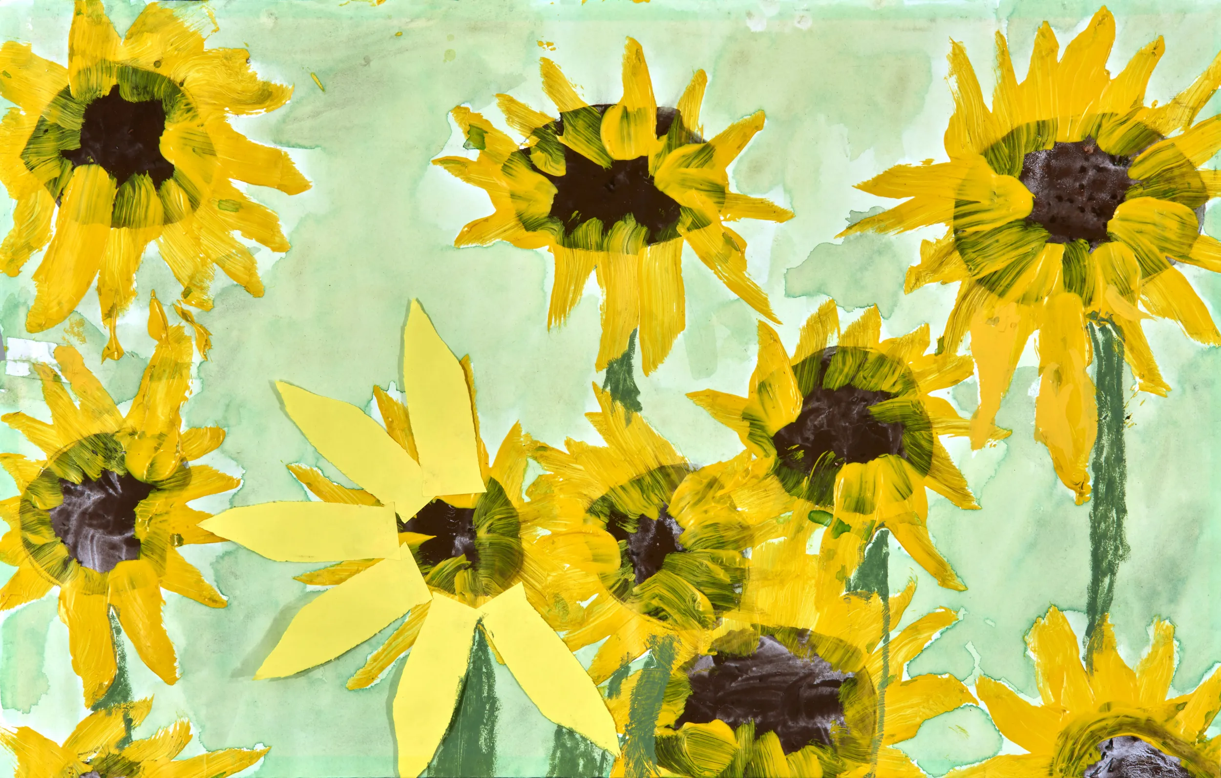 Sunflowers by jam, sommerliche landschaft in horizontalformat