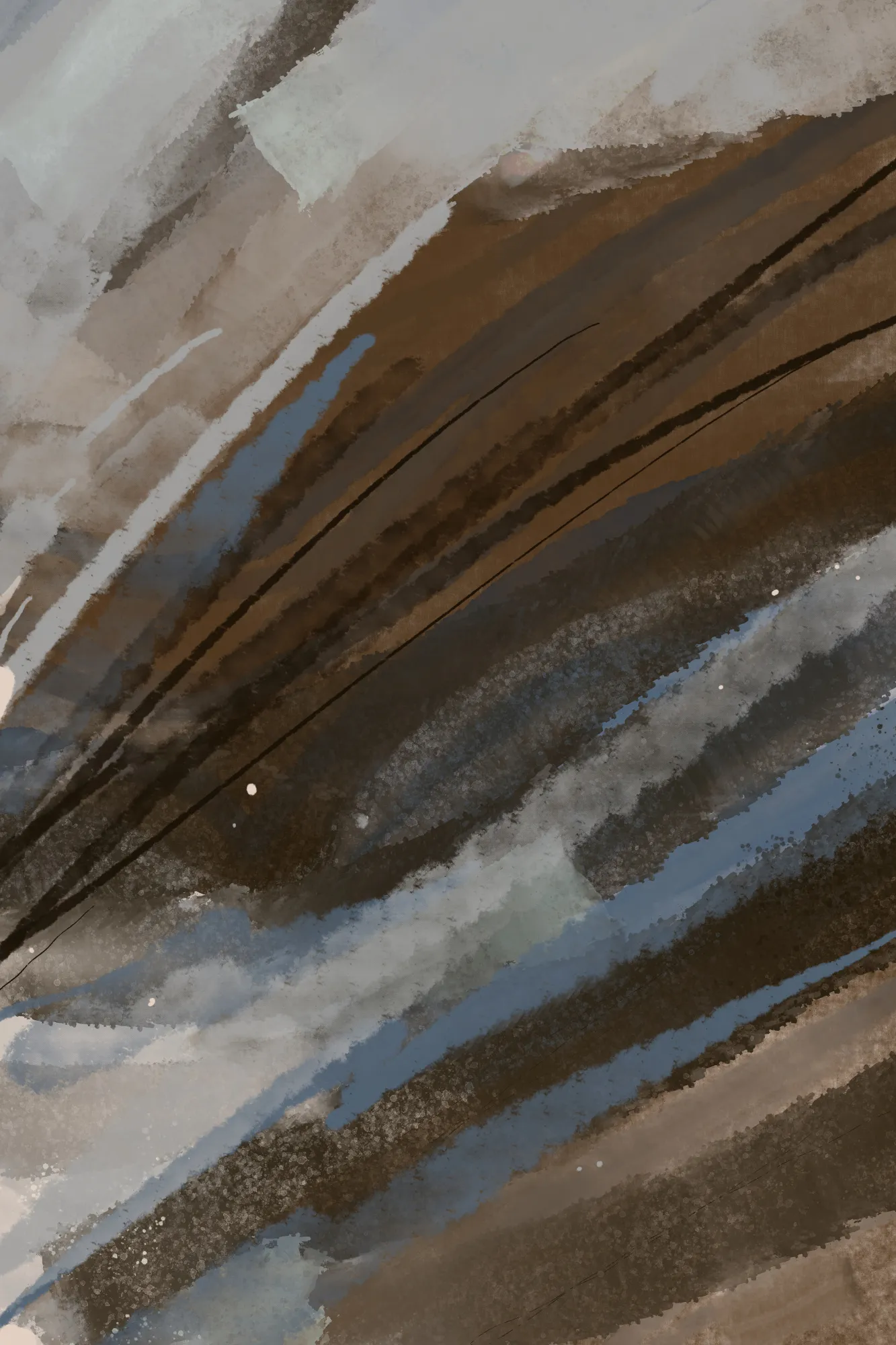 Mountain muse: abstrakte landschaft im porträtformat