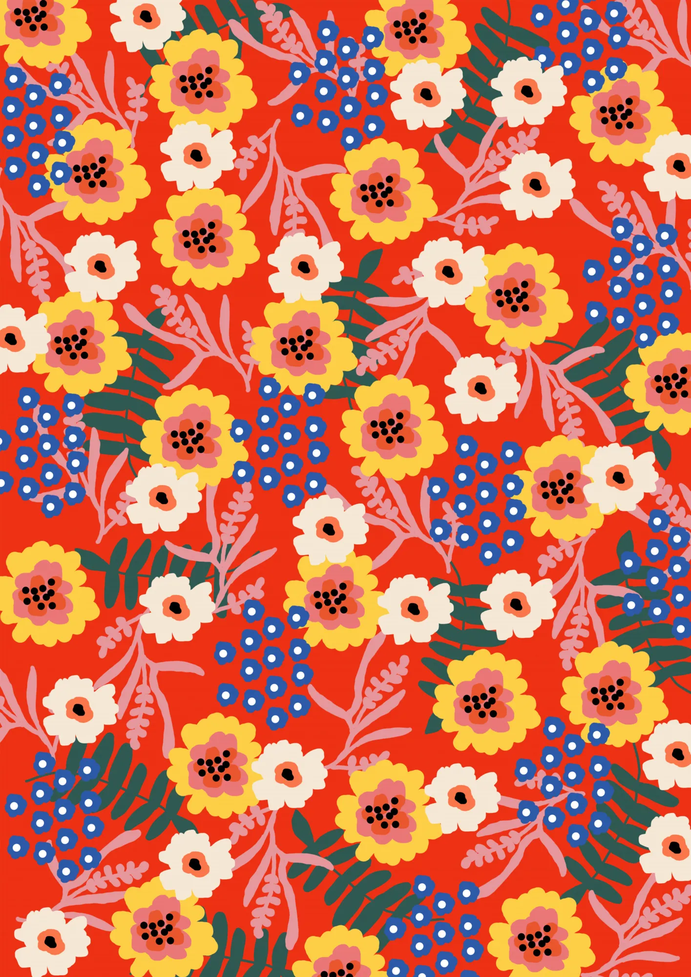 Florale outdoor-illustration in vertikaler ausrichtung